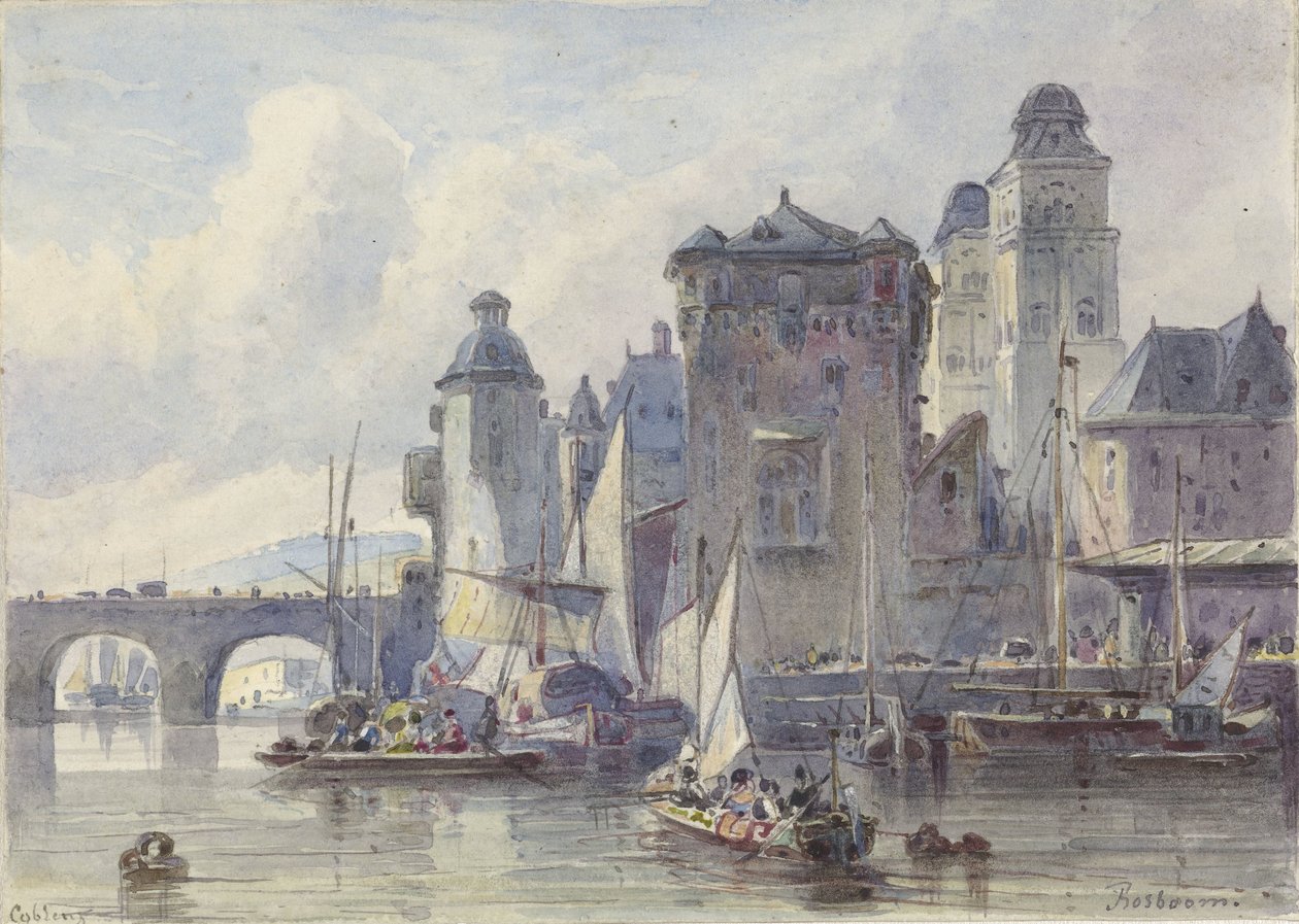 Tvář v Koblenz od Johannes Bosboom