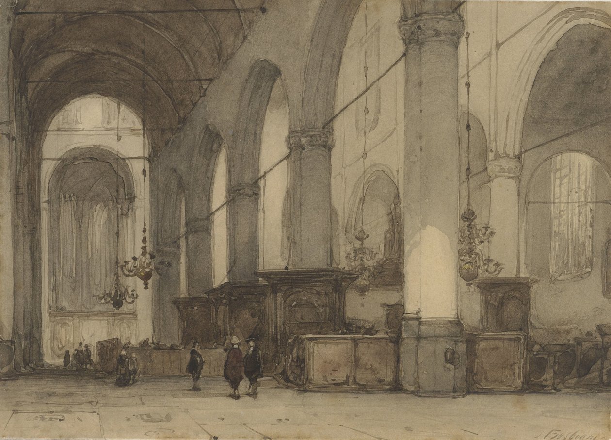 Kerkinterieur od Johannes Bosboom