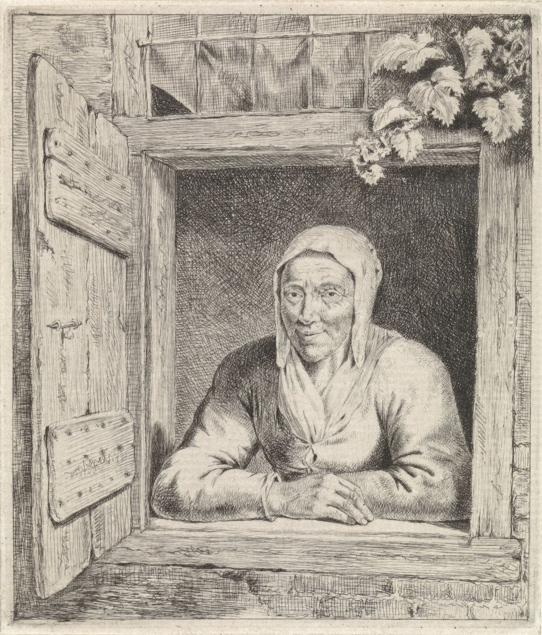Žena v okně od Johannes Christiaan Janson