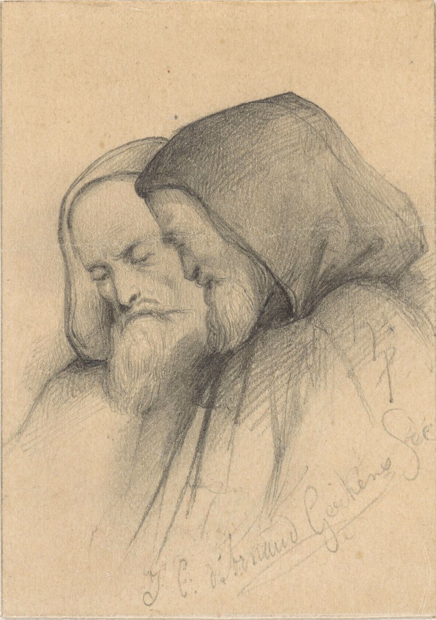 Dva staříci v mnišském kostýmu od Johannes Christiaan d