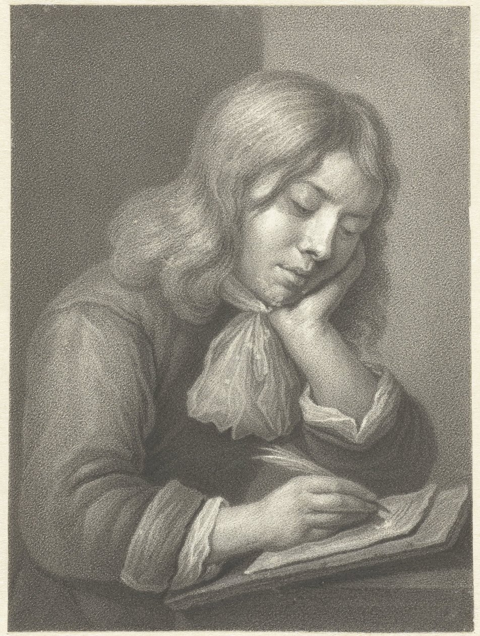 píšící chlapec od Johannes Cornelis Mertens