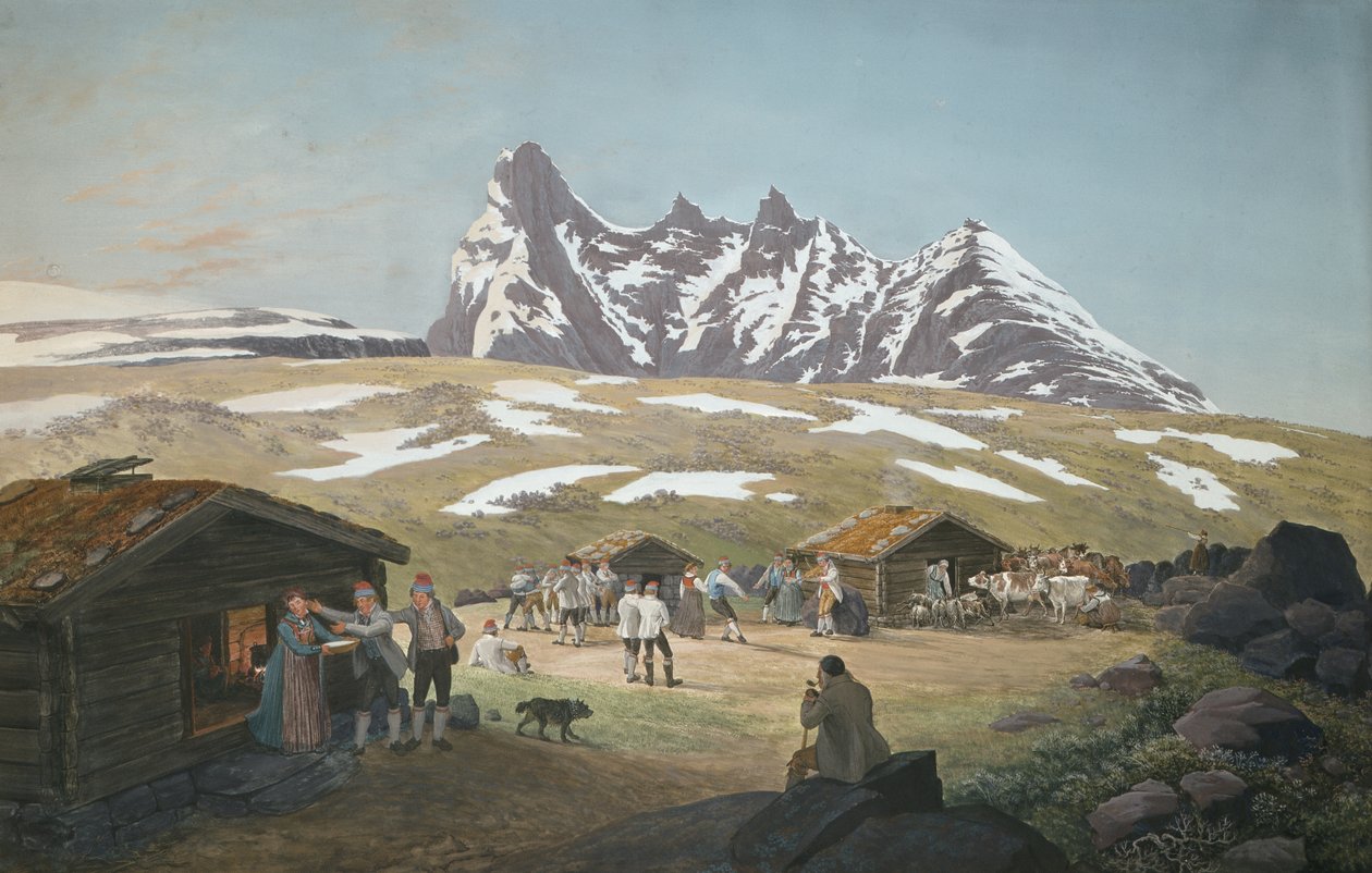 Život na pastvě pod Skagastølstindane od Johannes Flintoe