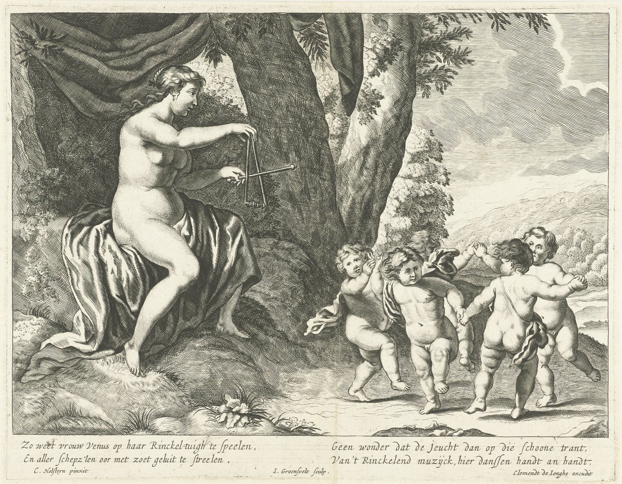 Venuše tančící putti od Johannes Gronsveld