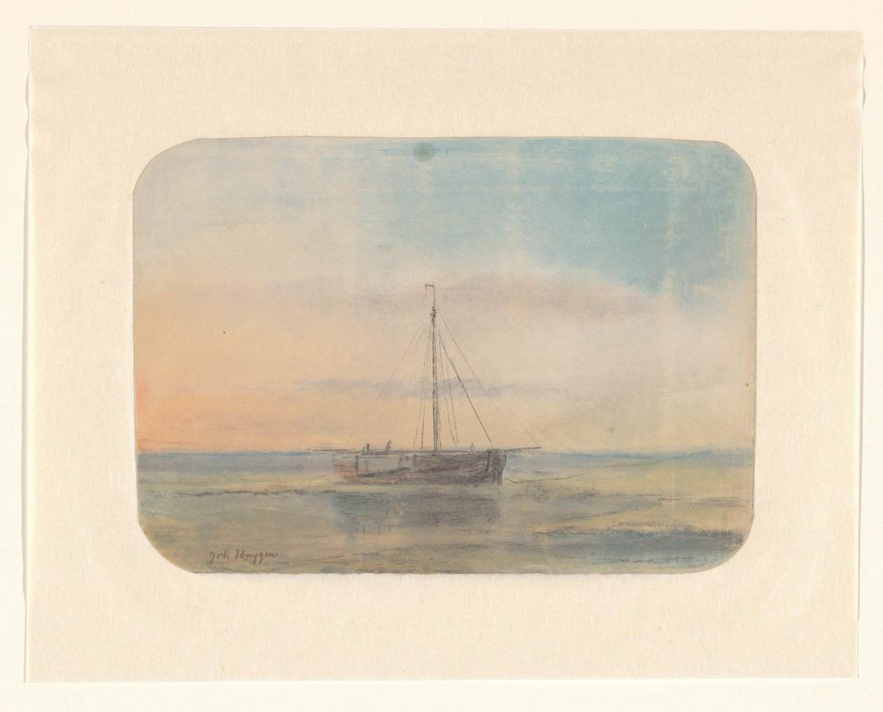 Plachetnice od Johannes Huygens (signed by artist)