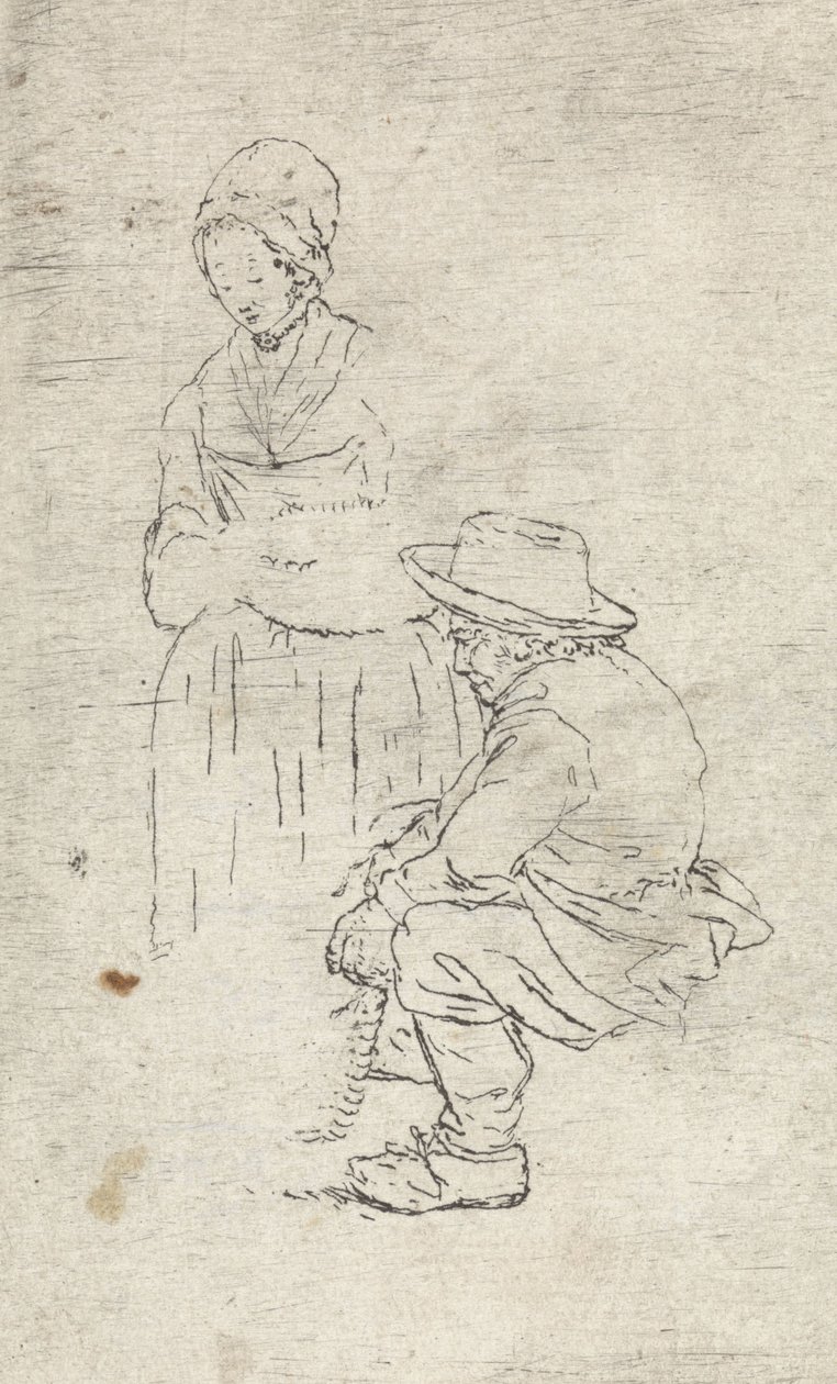Farmář a manželka farmáře od Johannes Janson (possibly)