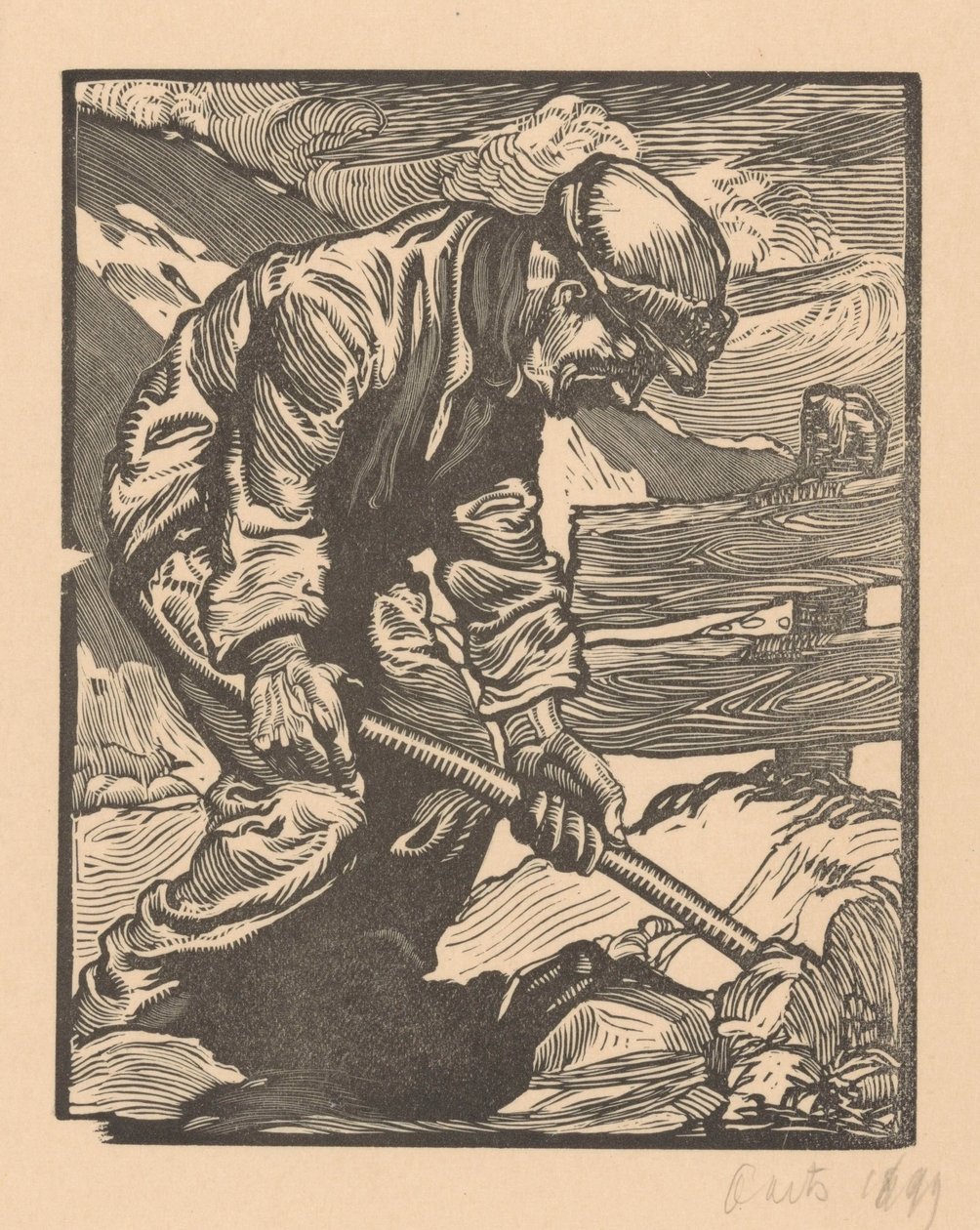 dělník hráze od Johannes Josephus Aarts (signed by artist)