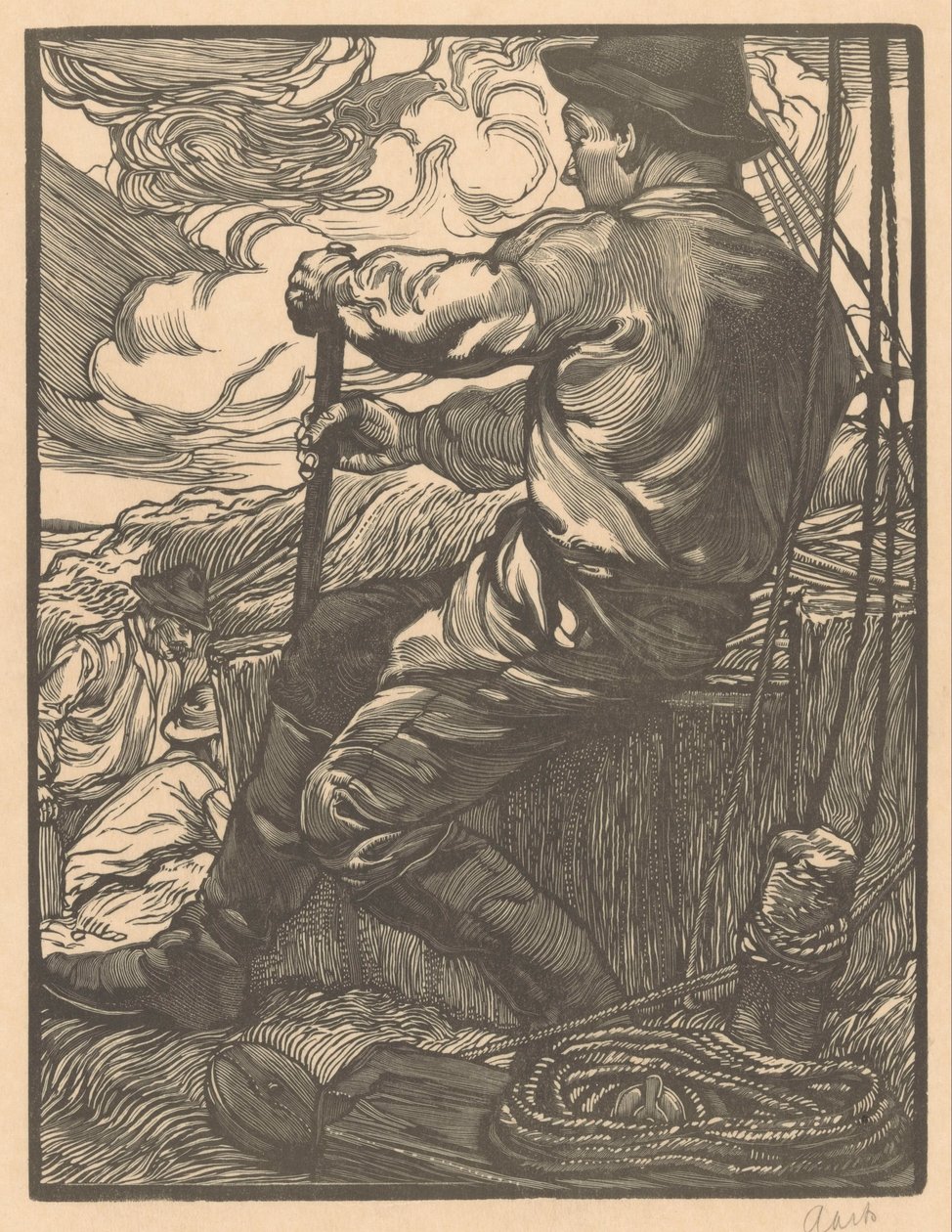 Pying Worker od Johannes Josephus Aarts (signed by artist)