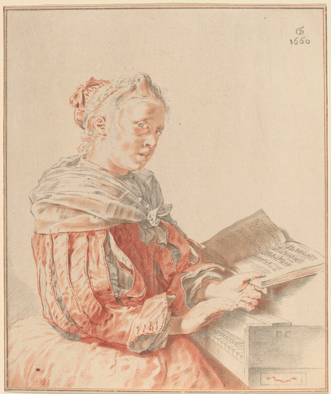 Mladá dívka u klávesnice, 1767. od Johannes Kornlein