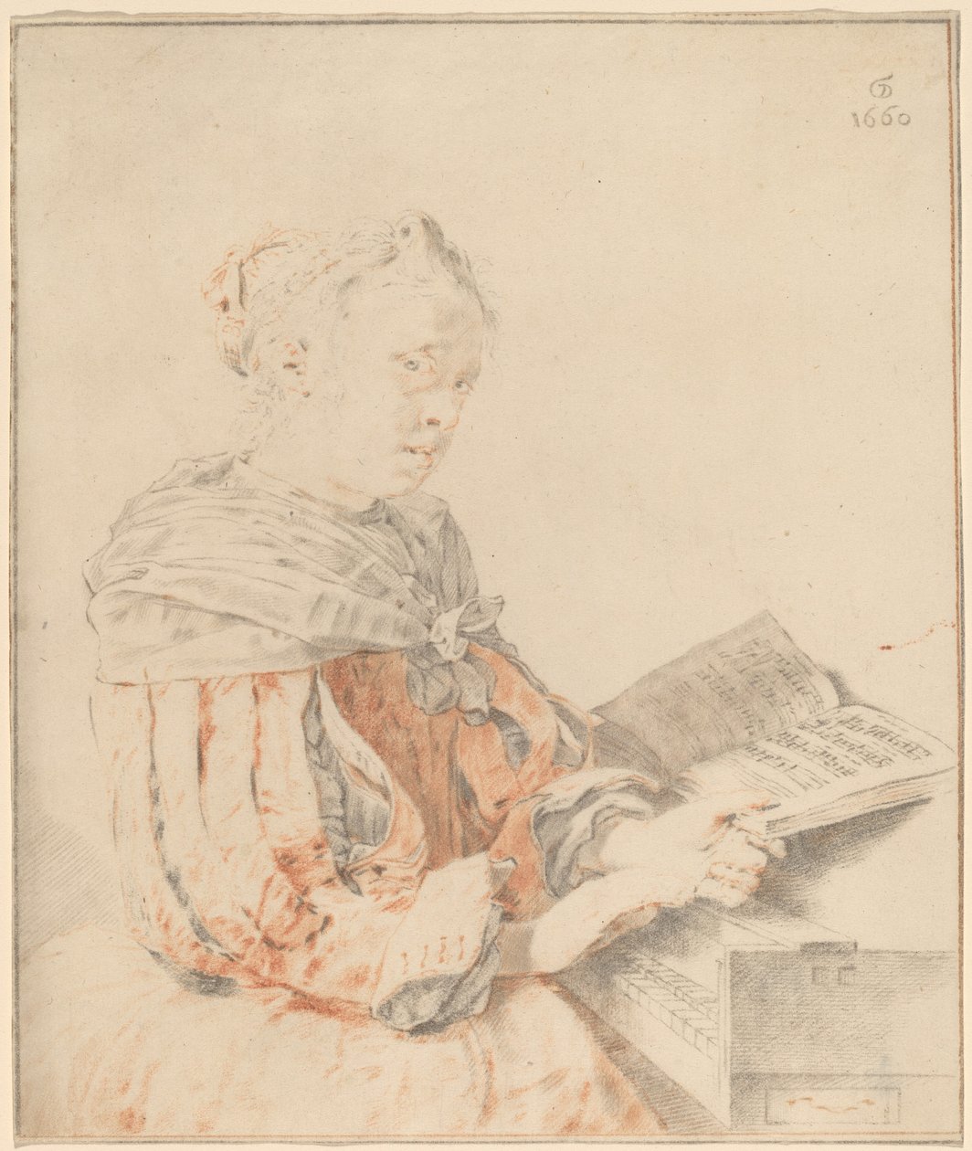 Mladá dívka u klávesnice, 1767. od Johannes Kornlein