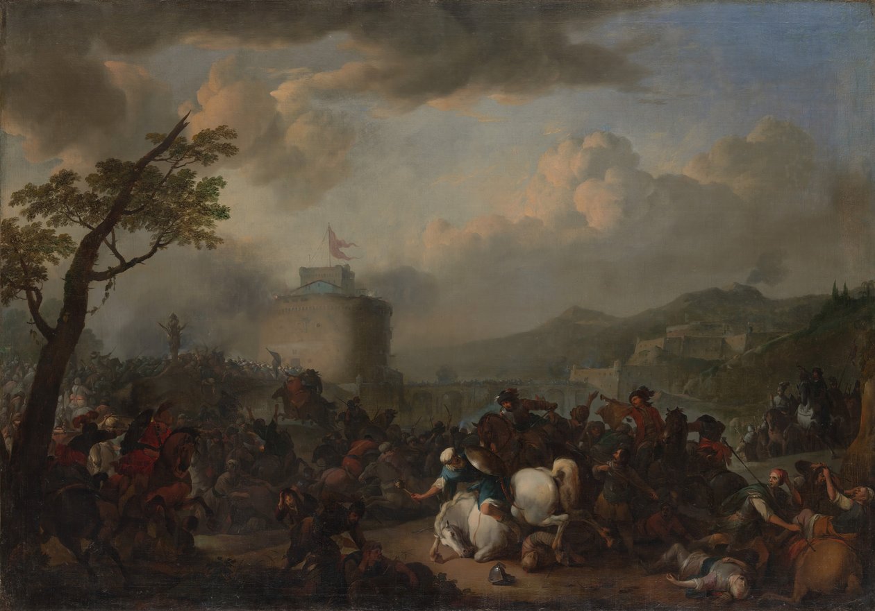 Bitevní scéna, 1671. od Johannes Lingelbach