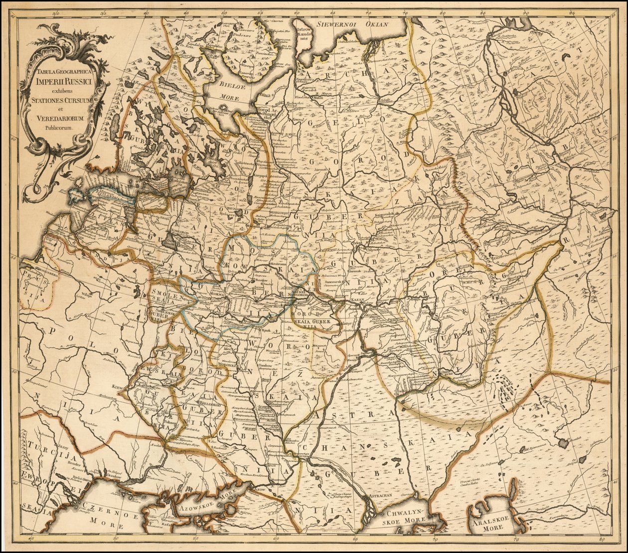 Mapa Ruska z roku 1760, Johannes Treskot od Johannes Treskot