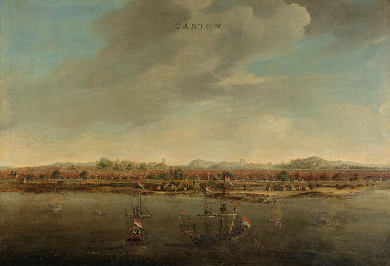 Pohled na kanton v Číně, c. 1662-3 od Johannes Vinckeboons