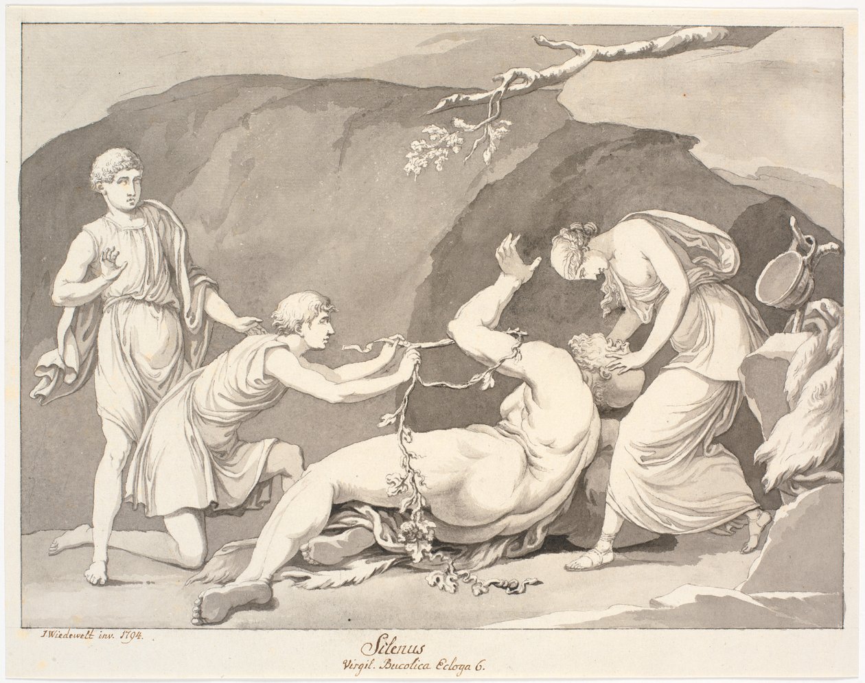 "Silenus/Virgil. Bucolia Ecloga 6." od Johannes Wiedewelt