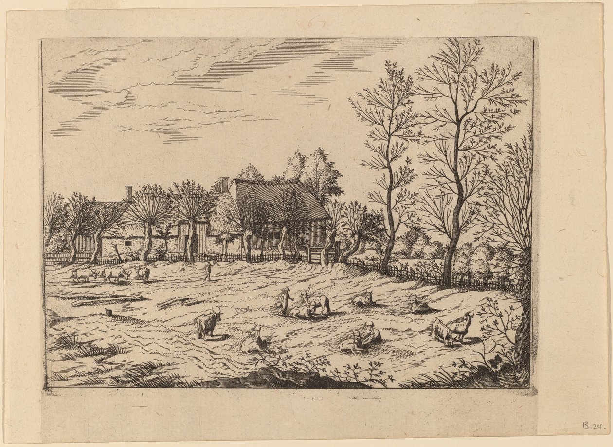 Farma od Johannes and Lucas van Doetechum after Master of the Small Landscapes