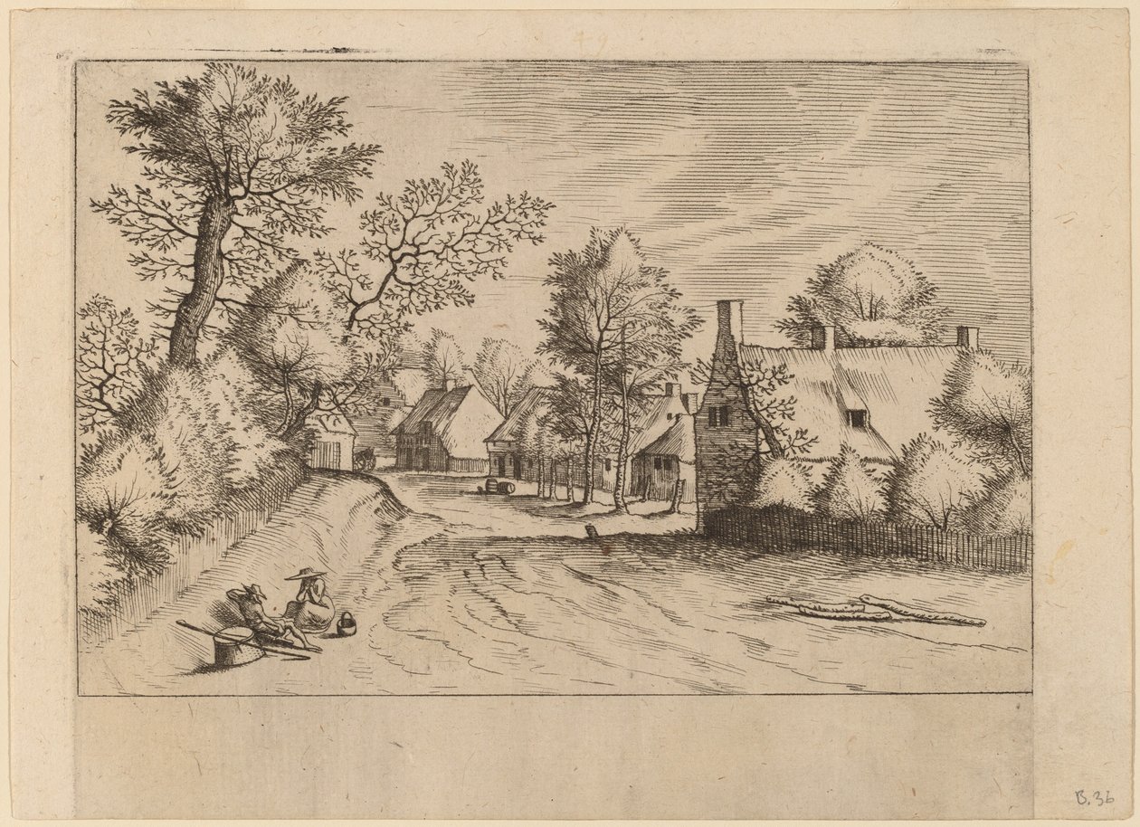 Village Road od Johannes van Doetechum, the Elder and Lucas