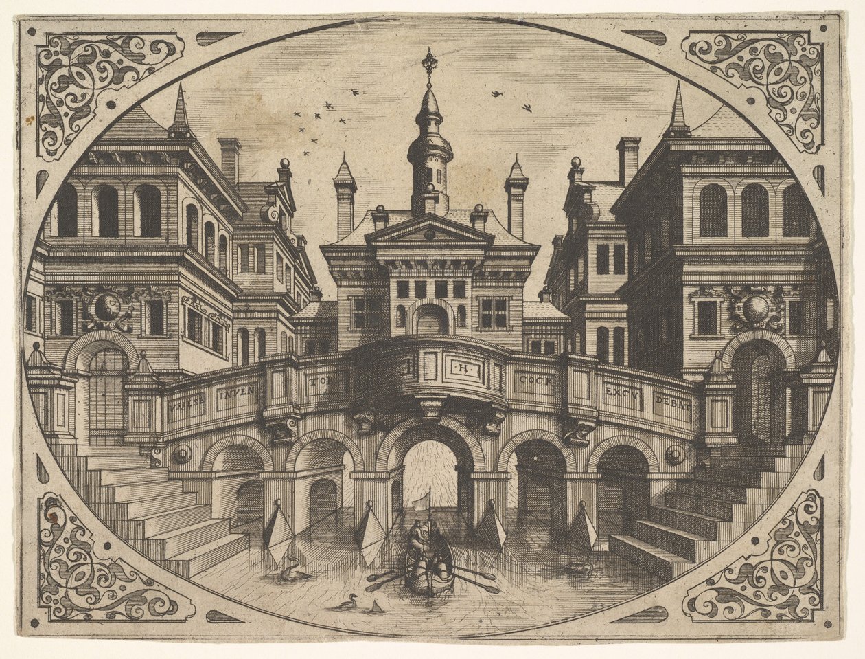 Deska ze Scenographiae..., 1560. od Johannes van Doetecum I