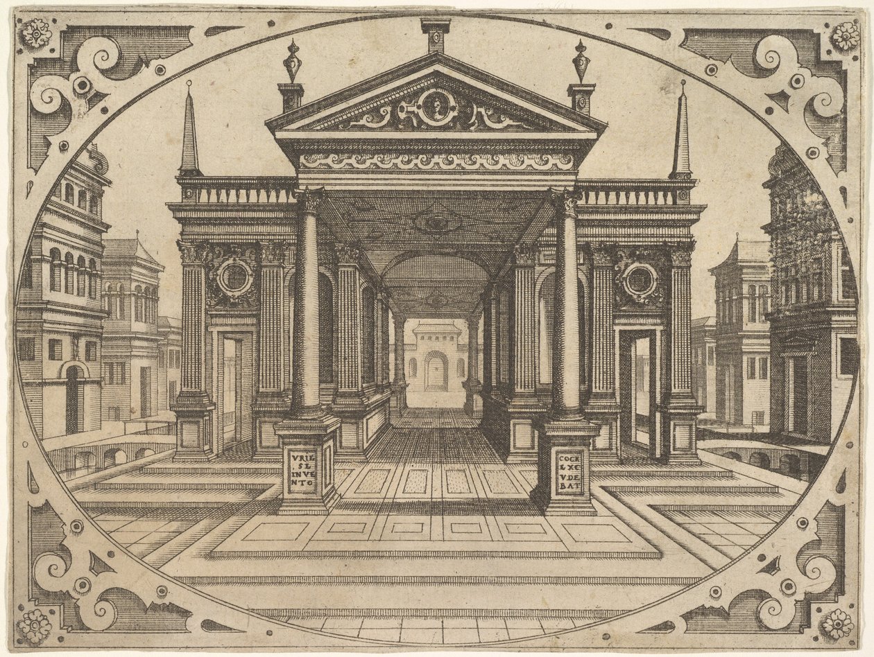Deska ze Scenographiae..., ca. 1560. od Johannes van Doetecum I