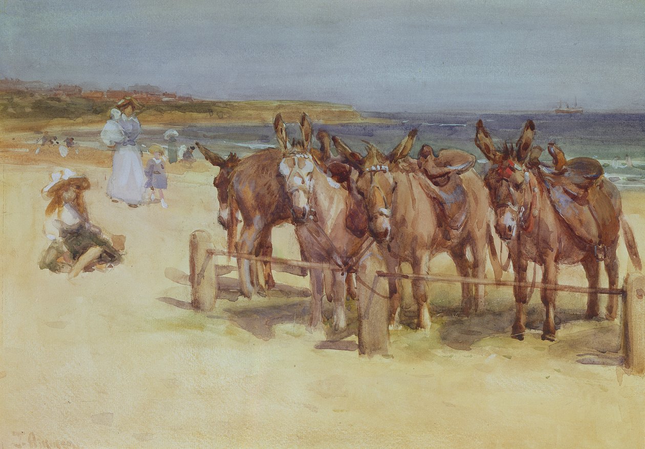 The Longsands, Tynemouth, Northumberland (Wc a barva karoserie na papíře) od John Atkinson