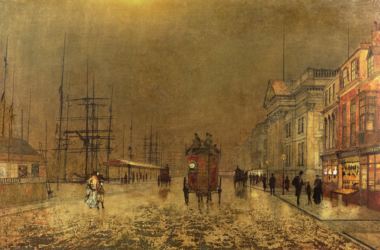 A Liverpool Street od John Atkinson Grimshaw