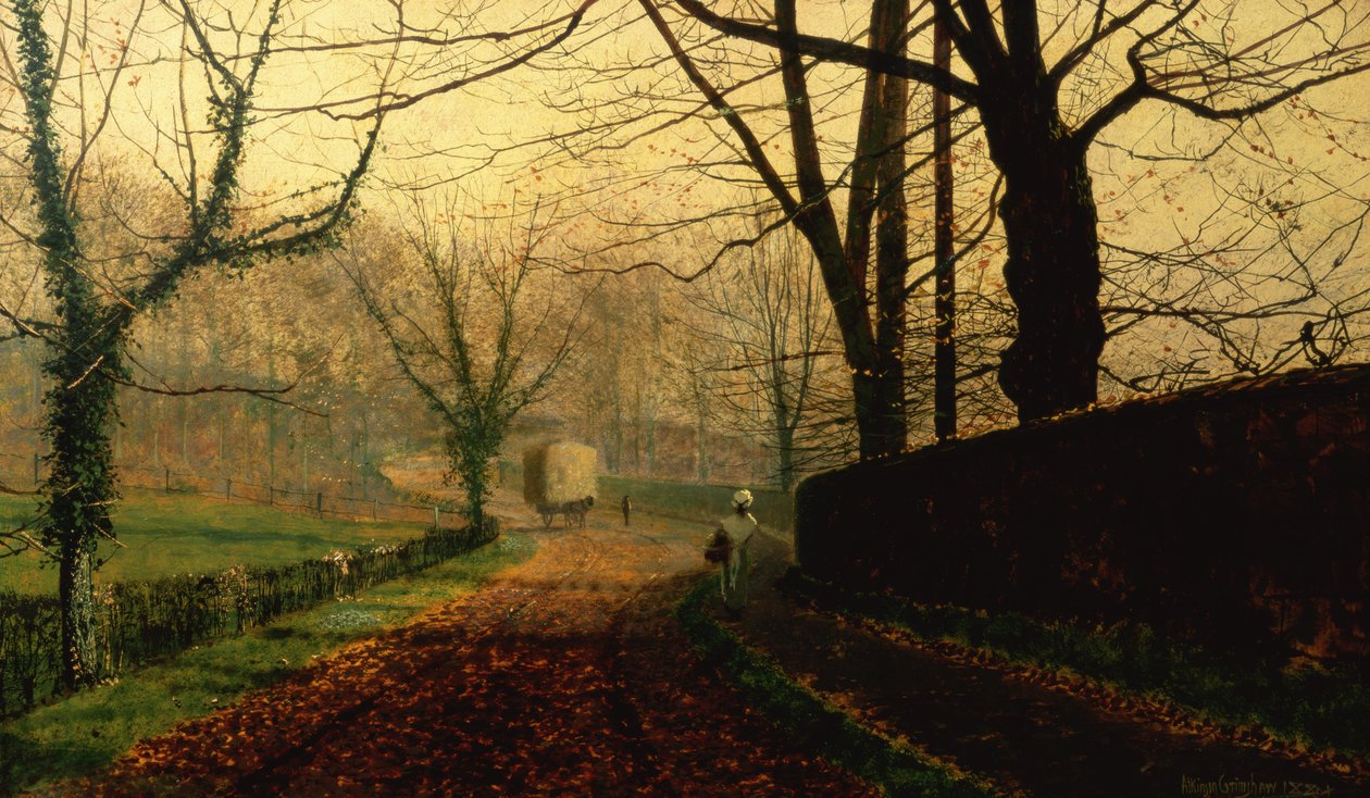 Autumn Sunshine, Stapleton Park poblíž Pontefract od John Atkinson Grimshaw