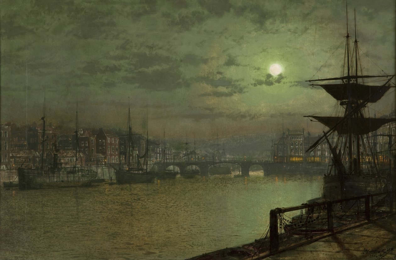 Baiting the Lines, Whitby, 1884 od John Atkinson Grimshaw