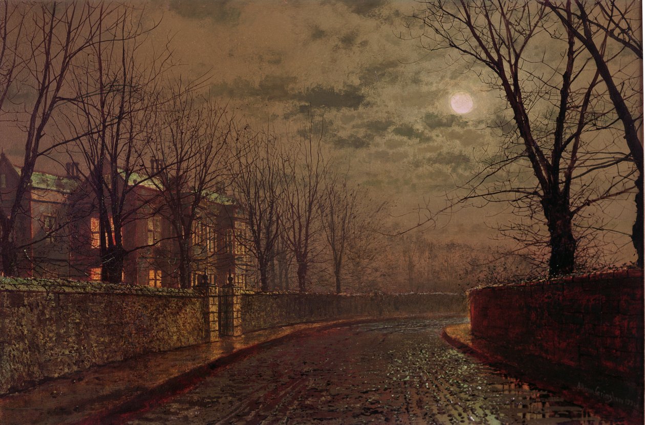 Měsíční pouliční scéna, 1882 od John Atkinson Grimshaw