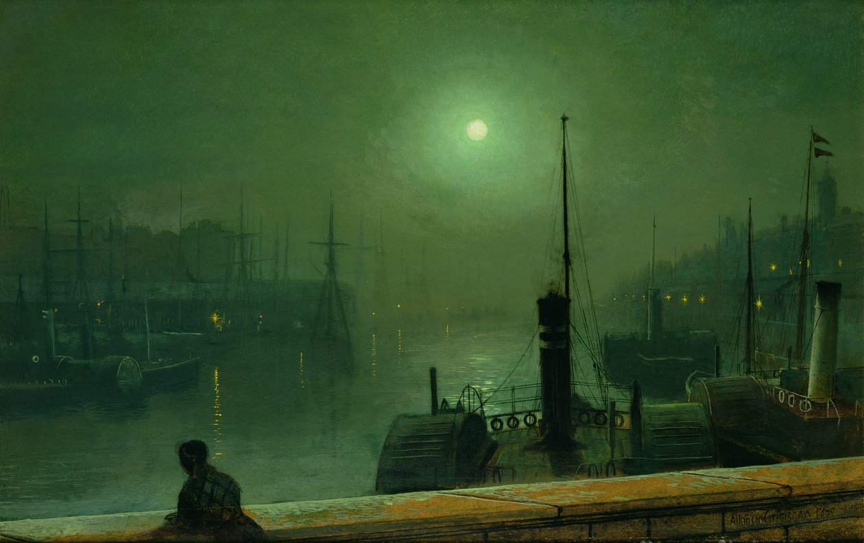 Na řece Clyde, Glasgow, 1879 od John Atkinson Grimshaw