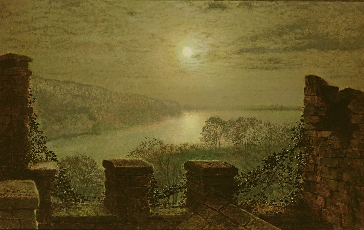 Roundhay Park od hradu, 1879 od John Atkinson Grimshaw