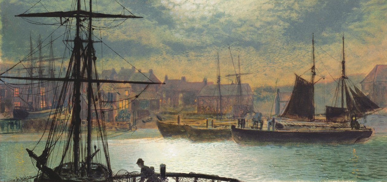 Whitby by Moonlight, 1876 od John Atkinson Grimshaw