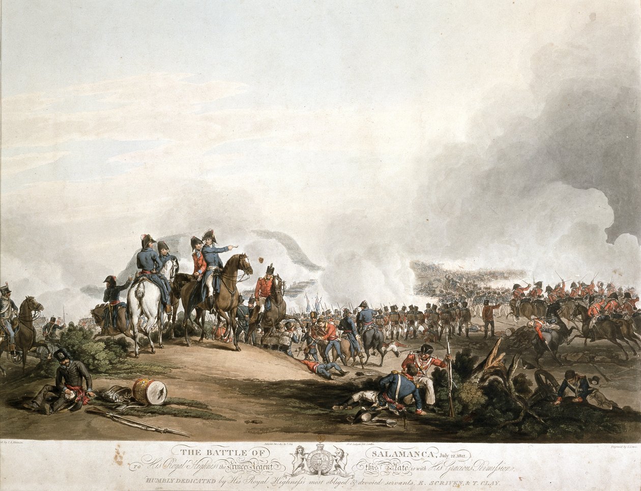 Bitva u Salamance 22. července 1812, vyryto G. Lewisem, publikováno 1813 (akvatinta) od John Augustus Atkinson