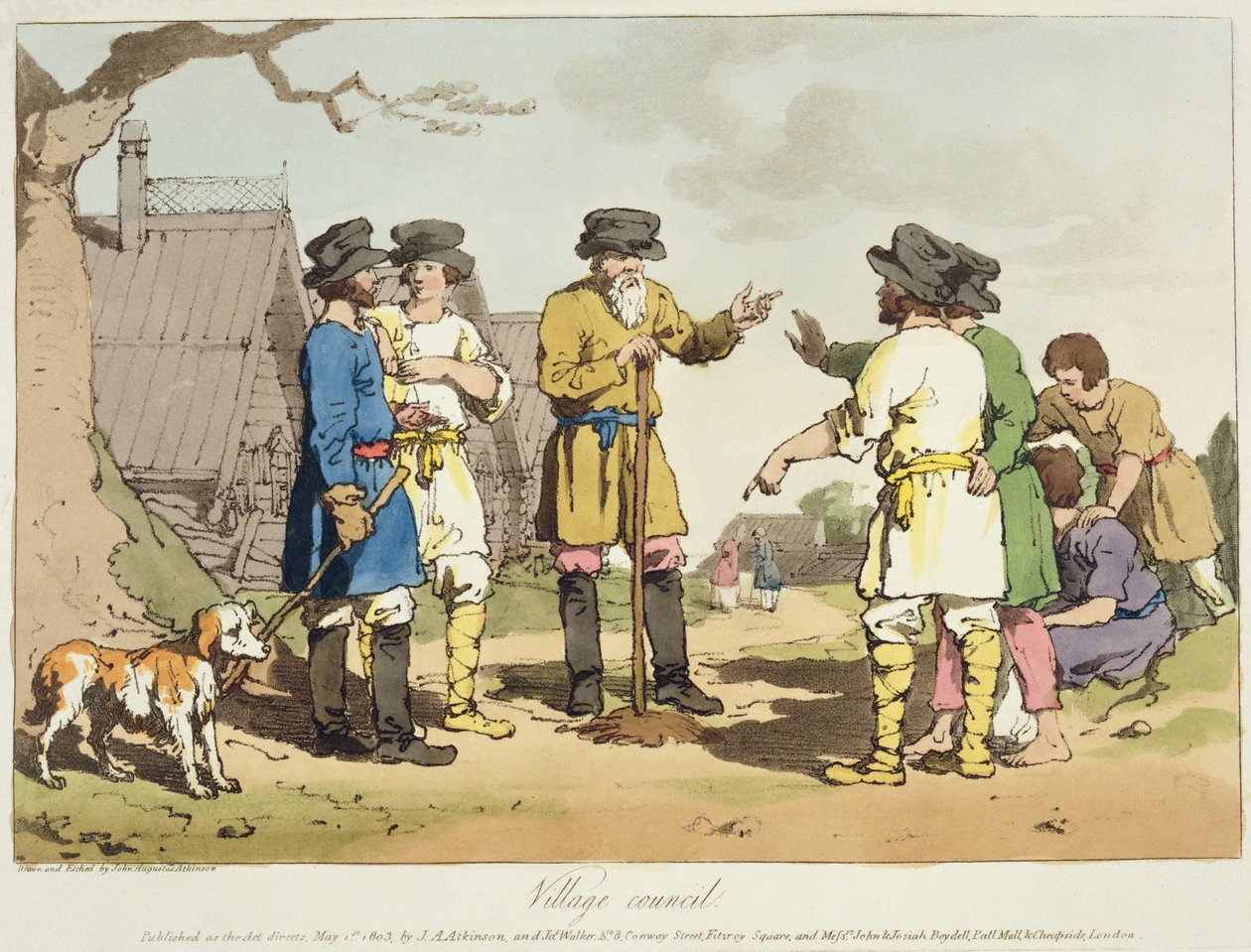 Obecní rada, leptaná umělcem, vydaná v roce 1803 od John Augustus Atkinson