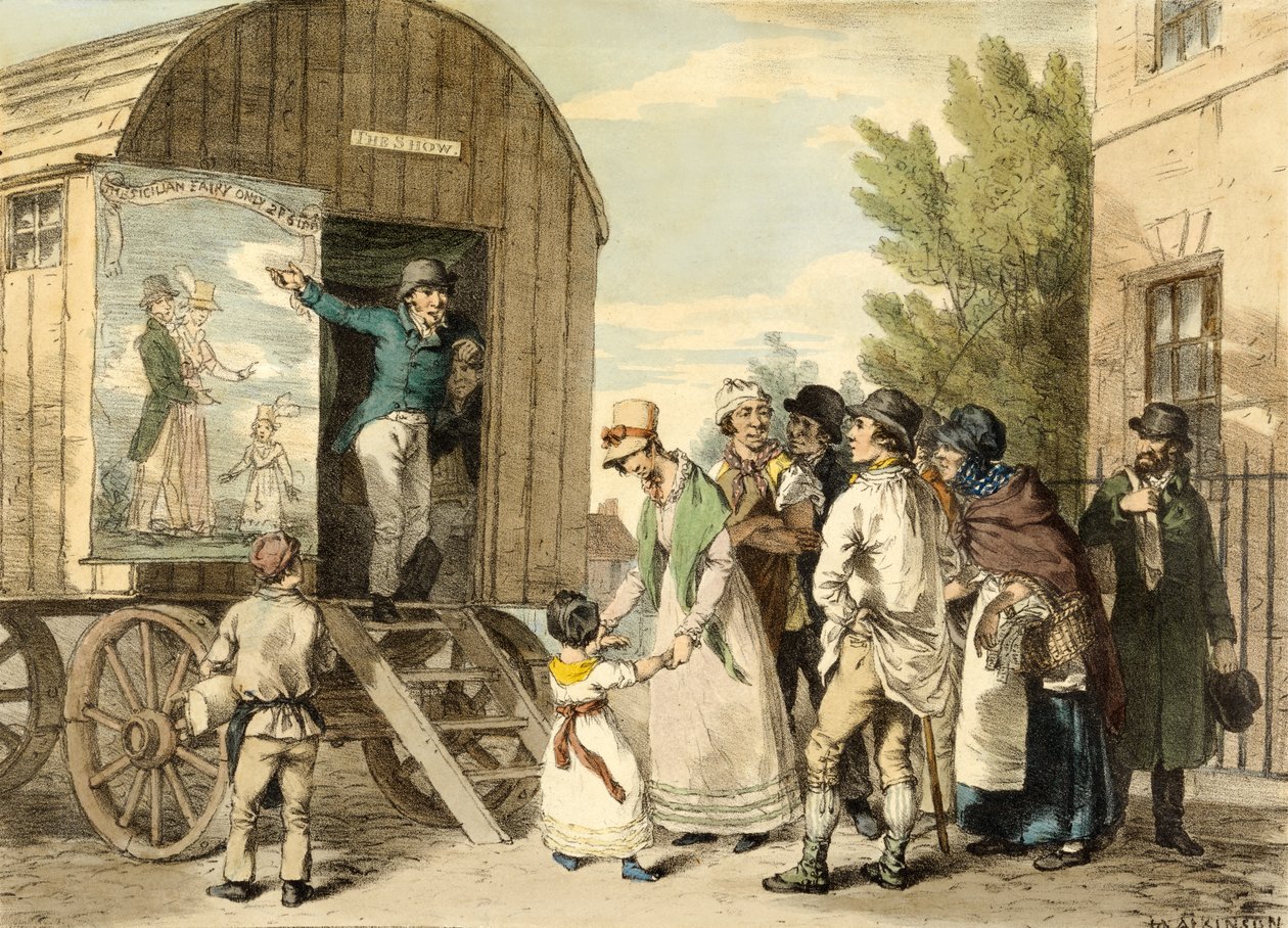 The Show, hospoda. C. 1821 od John Augustus after Atkinson