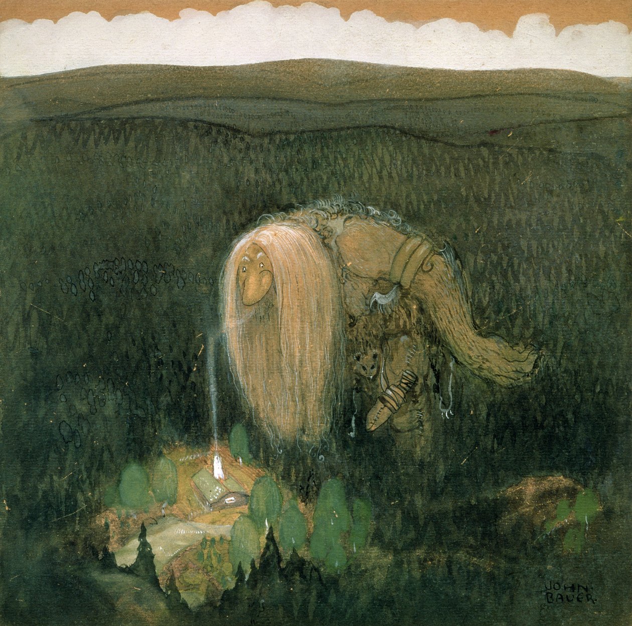 Lesní troll, asi 1913 od John Bauer