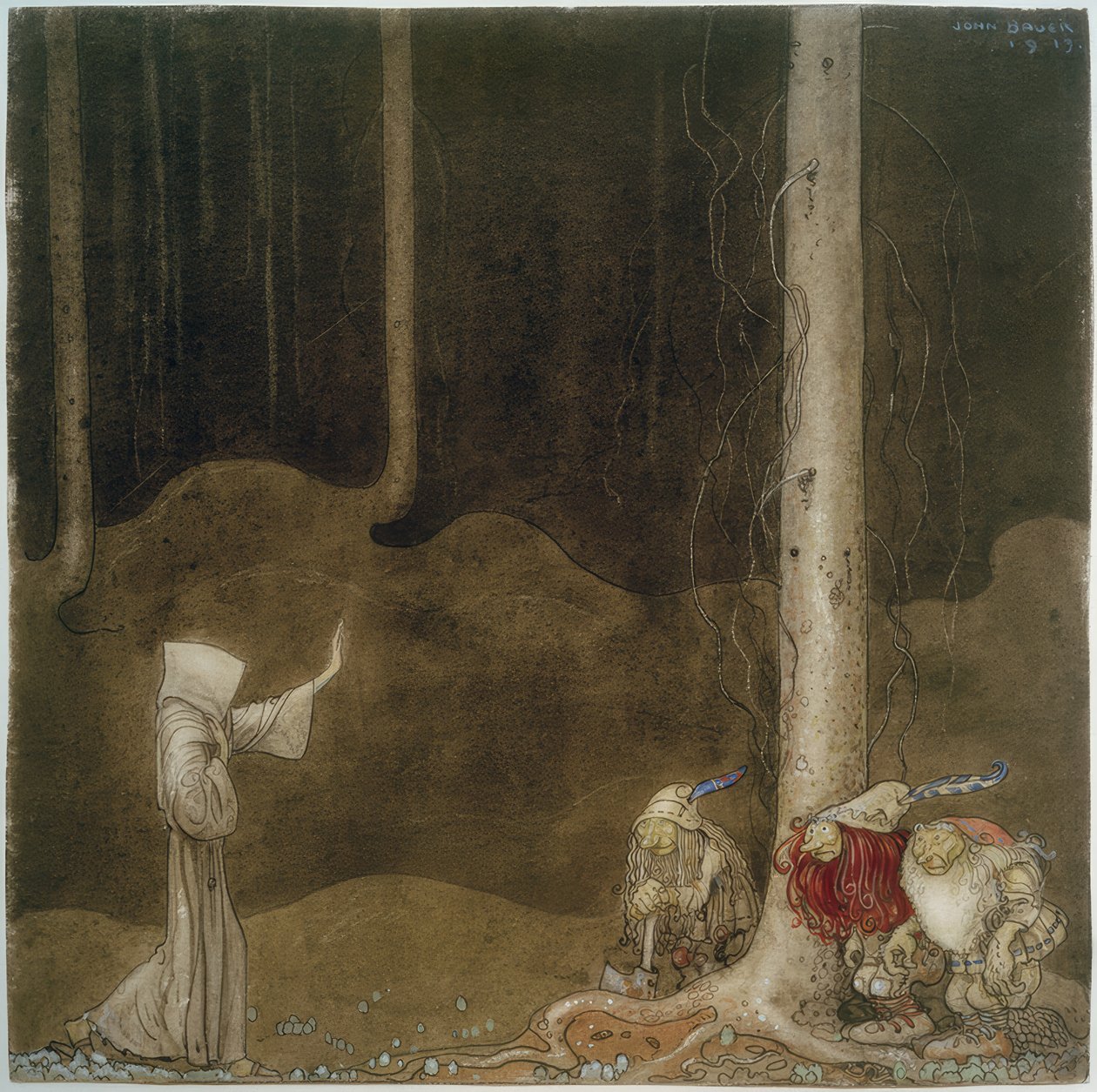 Svatý Martin a tři trollové od John Bauer
