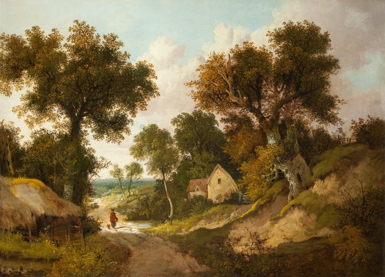 Country Lane v Norfolku, 1878 od John Berney Ladbrooke