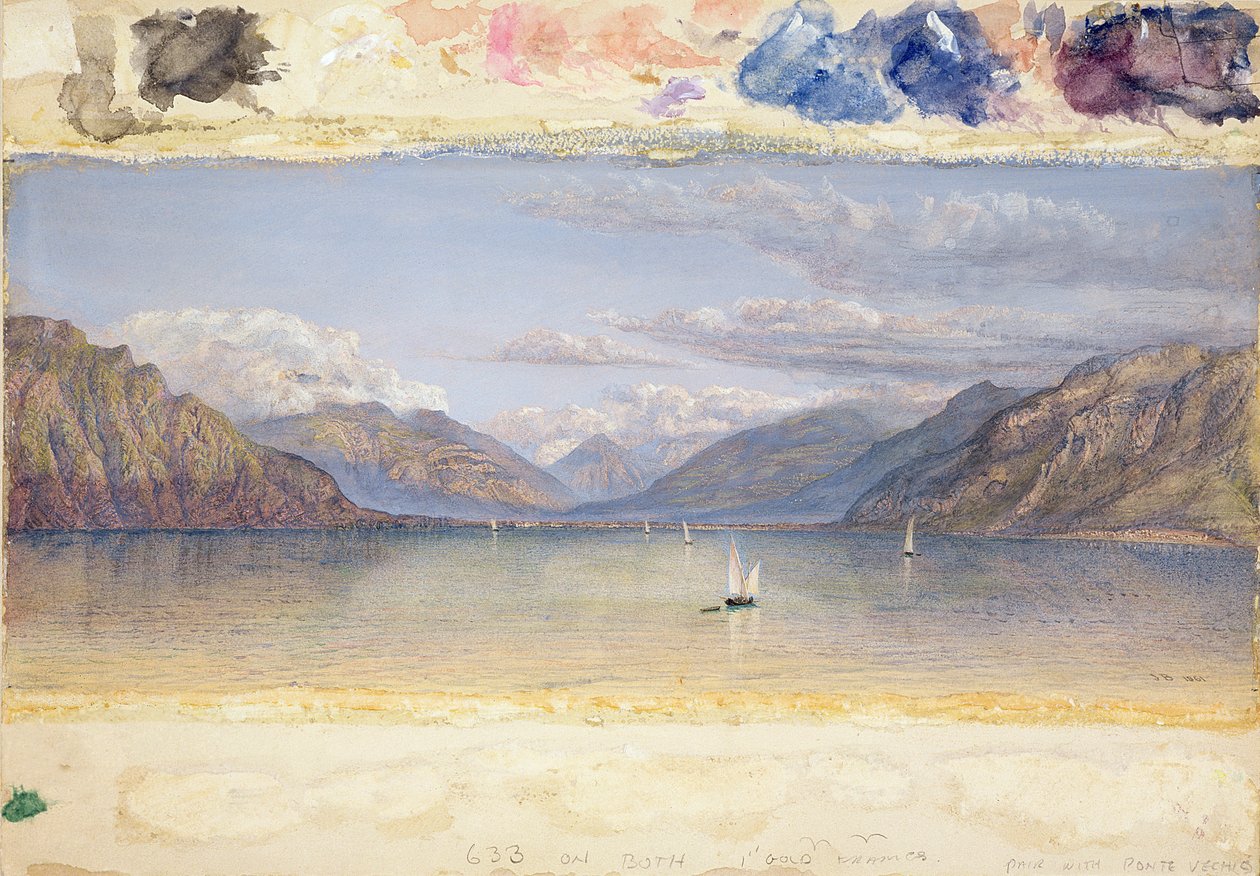The Mountains of St. Gingolph, 1861 (wc a barva těla na kartě) od John Brett