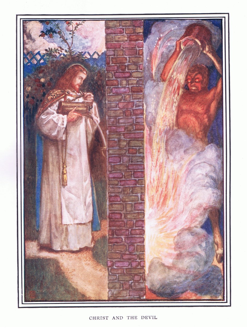 Kristus a ďábel od John Byam Liston Shaw