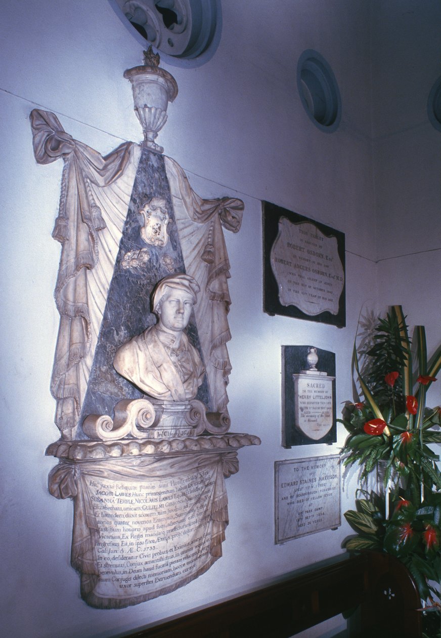 Památník Jamese Lawese (mramor) od John Cheere