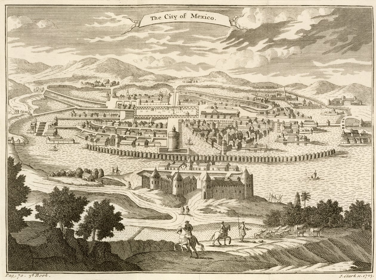 Město Mexiko, 1723 od John Heaviside Clark