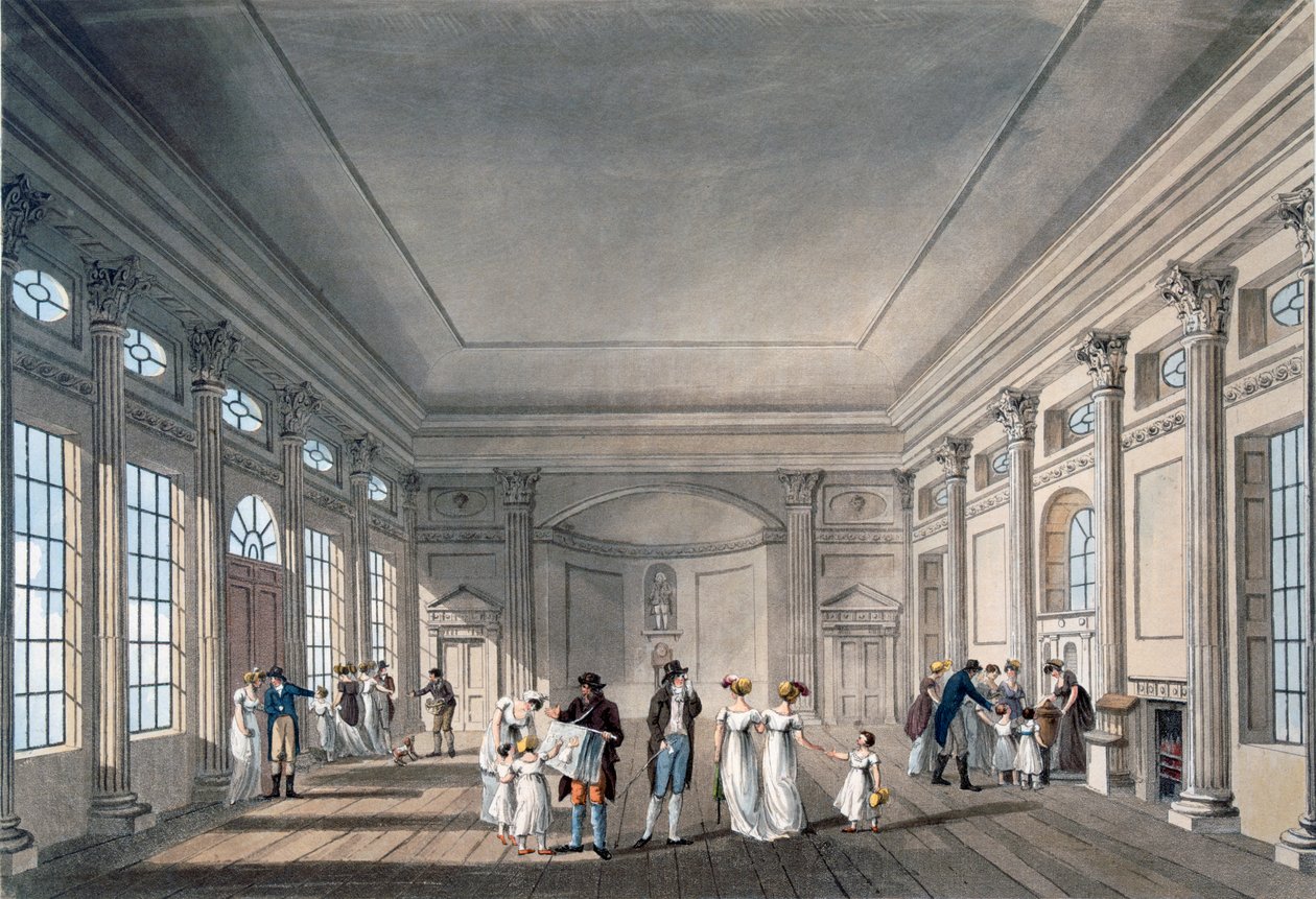 Pump Room, Bath (akvatinta) od John Claude Nattes