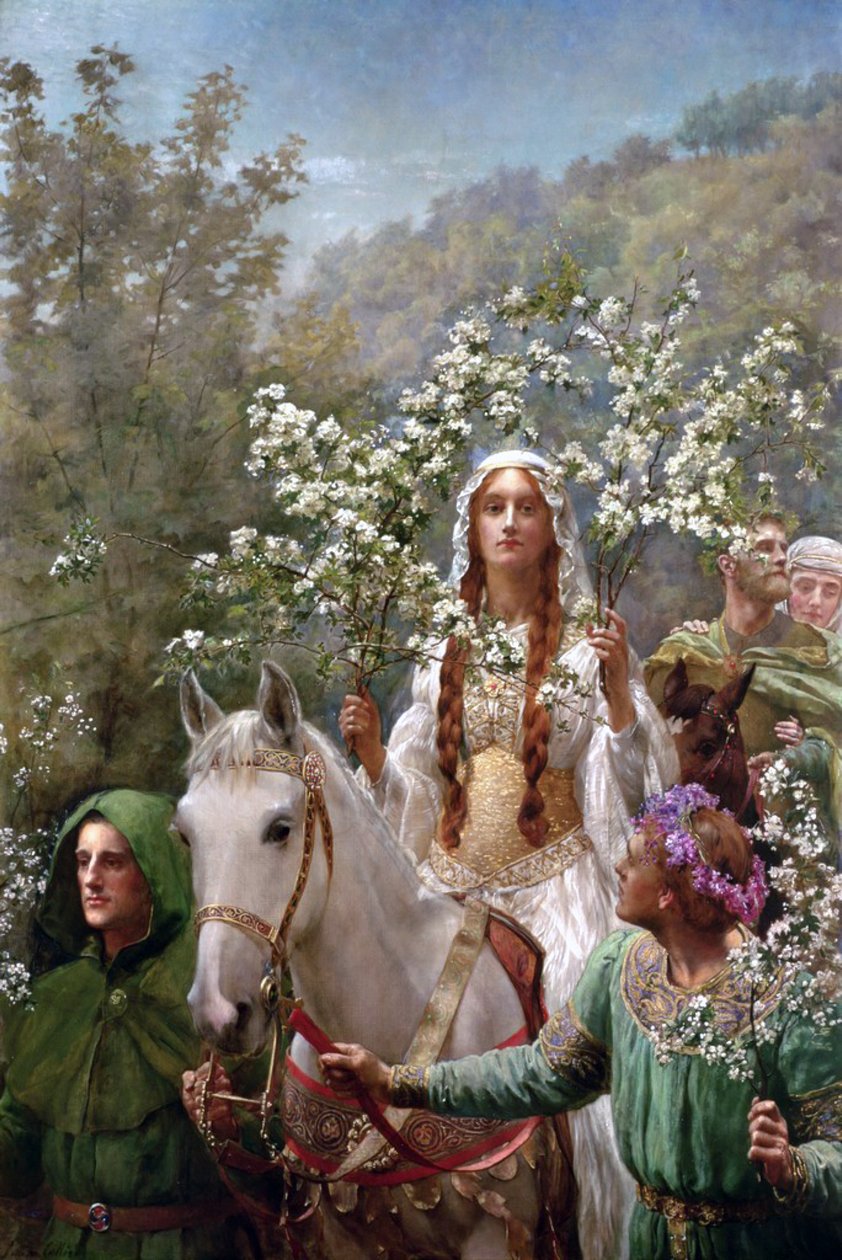Královna Guineveres Maying od John Collier