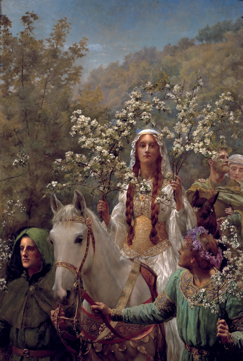 Máj královny Guinevery, cca 1897 od John Collier