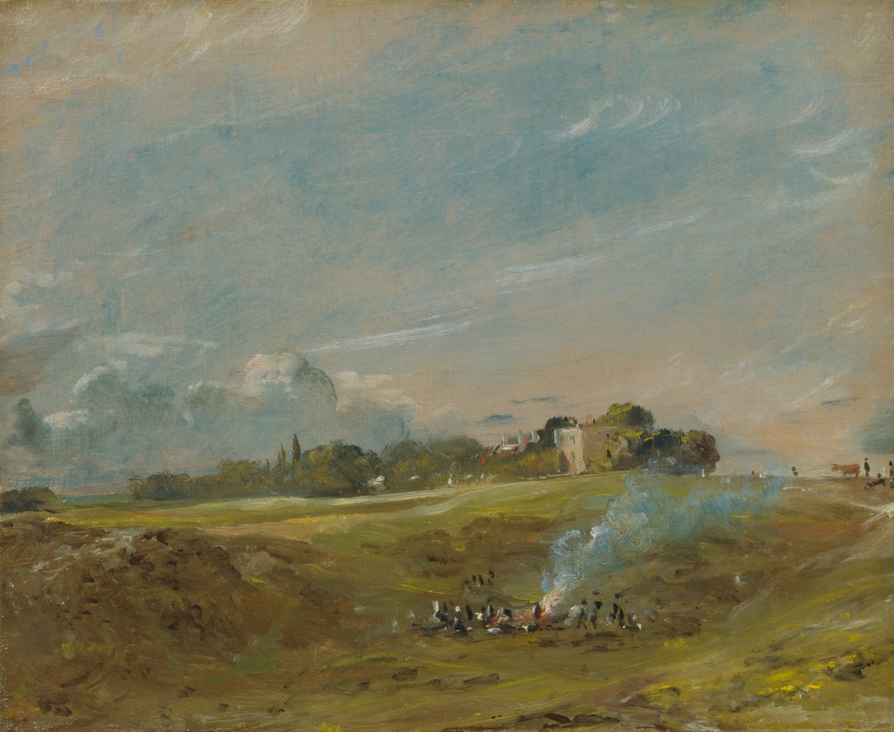 Hampstead Heath s ohněm od John Constable