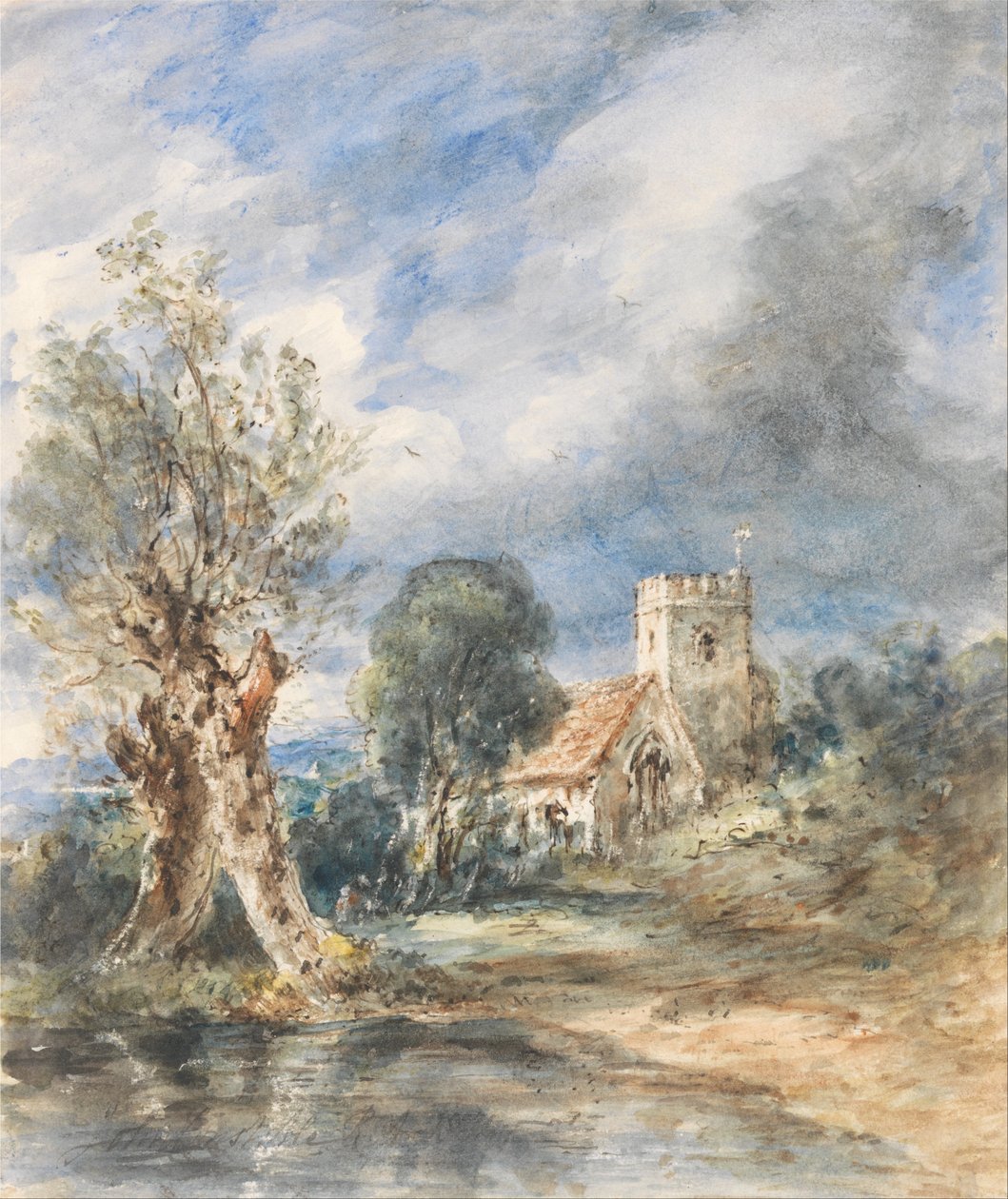 Kostel Stoke Poges od John Constable