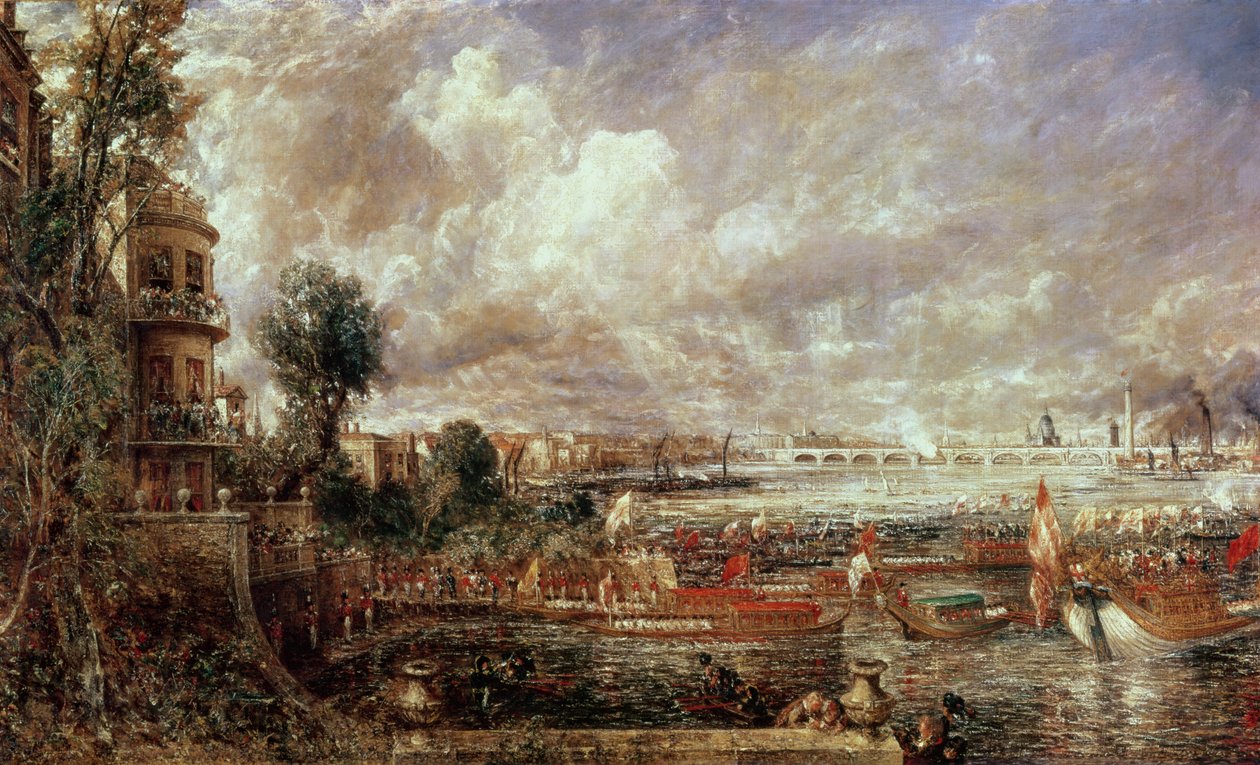 Otevření mostu Waterloo, Whitehall Stairs, 18. června 1817 od John Constable
