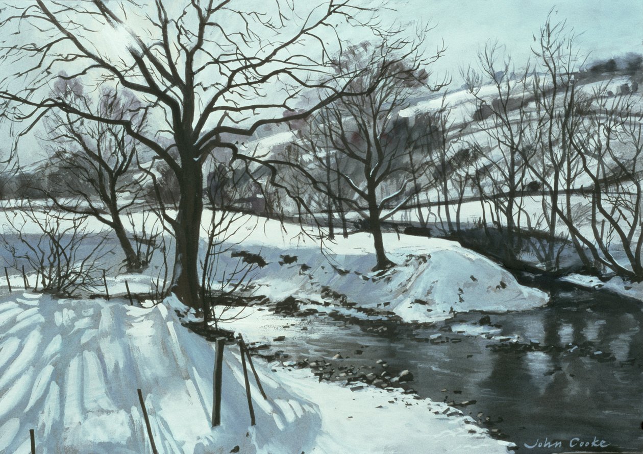 Winter River, 1996 (kvaš) od John Cooke
