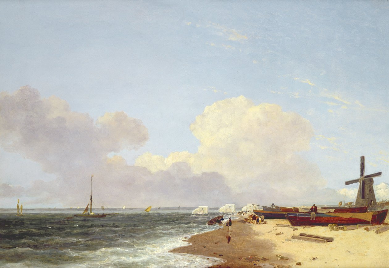 Pláž Yarmouth, pohled na sever - ráno od John Crome