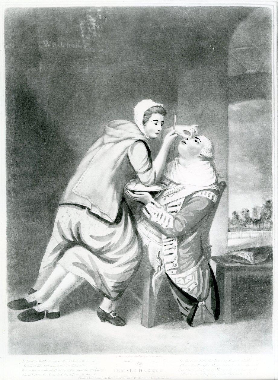 Holičství, 1770 (mezzotinta) od John Dixon