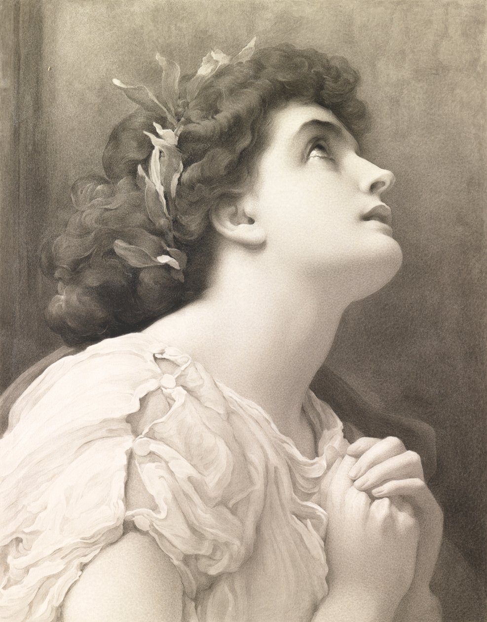Faith, podle Leightona, 1900 (akvarel) od John Douglas Miller