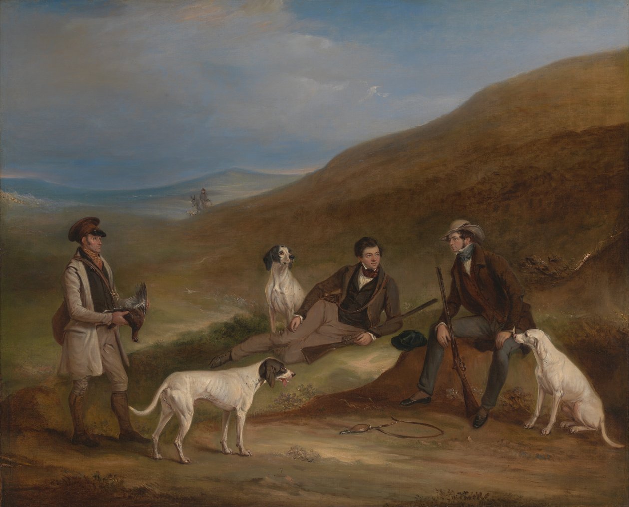 Edward Horner Reynard a jeho bratr George Grouse-Střelba v Middlesmoor, Yorkshire, s jejich ... od John E. Ferneley